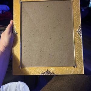 Luxurious Gold Picture Frame with Silver Accents